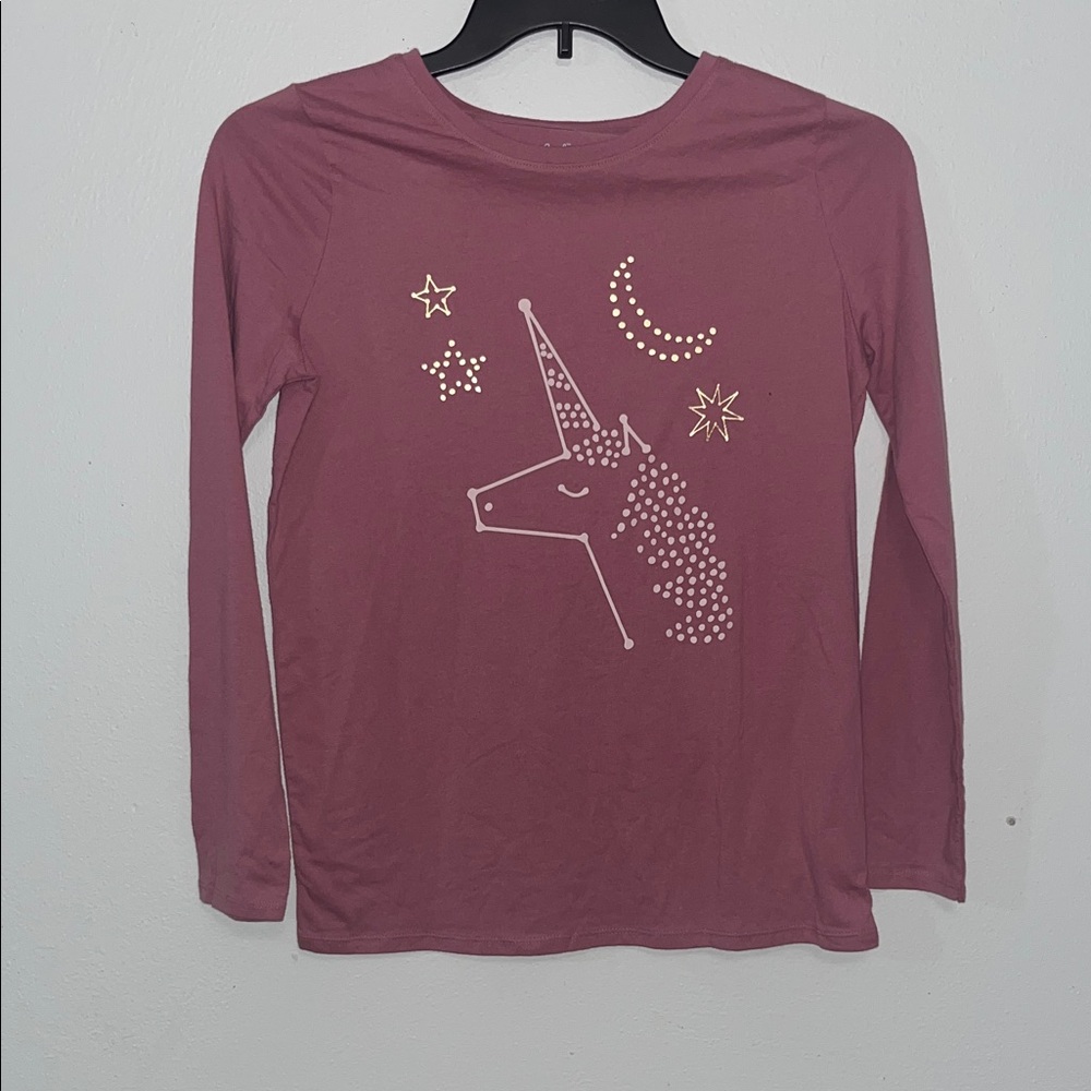 Cat & Jack Mauve Unicorn Long Sleeve Tee